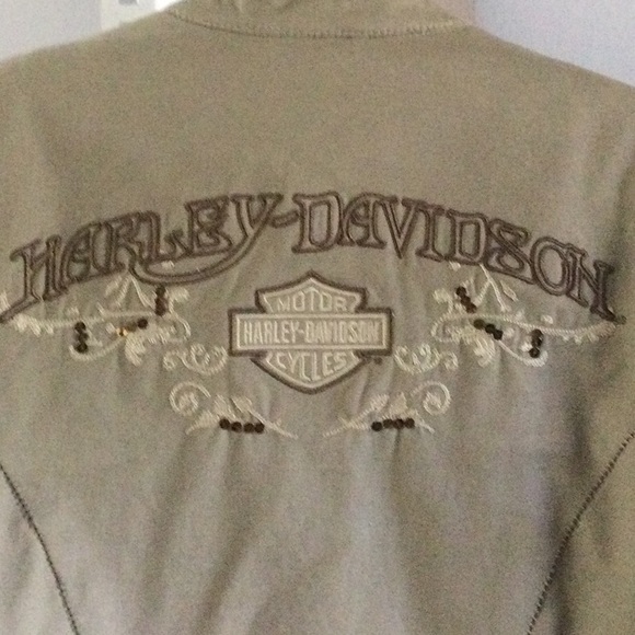 Harley Davidson woman’s Small tan jacket - Picture 2 of 10